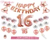 Patimate feliz aniversário decorações de festa crianças adulto 16th aniversário balões doce 16 decorações de festa 16 festa de aniversário favores festival5703263