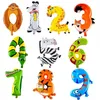 Ballon numérique en aluminium en forme d'animal, décoration de fête, jouet pour enfants, cadeau d'anniversaire, ballons 262K