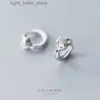 Stud Colusiwei Real 925 Sterling Silver Fox Animal Hoop örhängen för kvinnor som bländar CLEAR CZ Fashion Fine Jewelry Kvinnliga tillbehör YQ231211