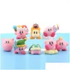 Bath Toys 8 Piece Set Of Kirby Action Figures Collection Cute Pink Pvc Material Figurines Collectibles Best Christmas Gift For Child D Dhbwd