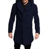 مزيج من الصوف للرجال فولالو الخريف الشتاء رجال الطويل الخندق معطف الأزياء المعاطف الصوف العلامة التجارية الذكور ضئيلة الصوفية سترة Woolen Woodbreaker S-3XL 231211