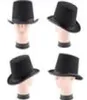 Chapeaux de fête Chapeau haut de forme en feutre de satin noir Magicien Gentleman Adulte 20039S Costume Tuxedo Casquette Victorienne Halloween Noël Fantaisie Dres1246447