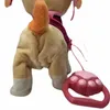 Giocattolo di Natale 1 pz Cane da passeggio elettrico Peluche Peluche Maniglia Controllo Musica elettronica Cuccioli Giocattoli per bambini Regali di Natale 231208