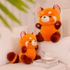 Bambole di peluche ripiene Anime Figure Doll Turned Red Panda Plushie Capelli soffici Procione Animali Abbraccio Cuscino per bambini 231211