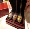 Luxury Classic Designer Copper With 18k Gold Plated Leopard Pendant Sweater Necklace For Women Jewelry9299166