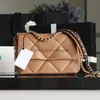 Crossbody 26cm Luxury kanaal Designer Flap Bag Handtas 7a Zakken Kettingspiegel Kwaliteit Lambskineh -schoudertassen