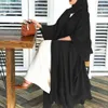 Abbigliamento etnico 2023 Donna Musulmana Cardigan in chiffon Abito Jilbab Abaya Tinta unita Morbido Ramadan Vita alta Abito da donna Medio Oriente Abaya 231208