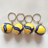 Porte-clés Longes 10 PCS/lot Volley-Ball porte-clés ornements affaires volley-ball cadeaux volley-Ball Football ballon de plage porte-clés chaînes anneaux Sport 231208