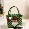 Borsa alla moda carina Babbo Natale colore coordinato borse quadrate tessute piccole borse all'ingrosso FMT-4056