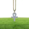 hip hop Anka croix diamants pendentif colliers pour hommes religieux doré argent luxe collier en acier inoxydable chaîne cubaine bijoux1842595