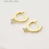 Stud ANDYWEN 925 Sterling Silver Gold Three Zircon Charm Drop Earring Loops Piercing Pendientes Clips Rock Punk Party Jewelry Gift YQ231211