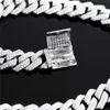 Iced Out 14mm Mens Miami Cuban Link Colar Hip Hop Lad Moissanite Diamante Bling Prong 925 Prata Moissanite Corrente