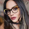 Óculos de sol quadros olho de gato lente plana cor prescrição óculos quadro mulheres combinando anti luz azul óculos personalizados podem ser emparelhados com