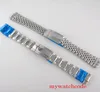 Watch Bands No Logo Oyster Jubilee 316L Stainless Steel 20mm Width Bracelet Folding Clasp Polished Center Wristwatch Accessories6245147