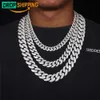 Colar de corrente de moissanite Pass Diamond Tester Cuban Link Chain 925 Sterling Silver VVS Hip Hop Jóias Mens Cubano