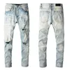 23SS Heren Jeans Ontwerpers Distressed Ripped Biker Slim Straight Denim voor heren Print Womens Army Fashion Mans Skinny Broek Aziatische maat 29-38