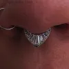 Stud G23 Titanyum Kulak Pierc Fan şeklindeki ve yan Zirkon Yüzük Kasnak Burun Halkaları Menteşeli CLICKER LABRET TRAGUS Kıkırdak Yüzük Gövdesi Piercing YQ231211