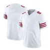 مخصص أمريكان لكرة القدم جيرسي غرزة الشعار McCaffrey George Kittle Nick Bosa Brock Puedy أي اسم US Size S-3XL