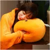 Plush Pillows Cushions Cartoon Peach Orange Blueberry Stuffed Toy Filled With Soft Blanket Cute Fruit Pillow Doll Birthday Gift For Ch Dhxsk