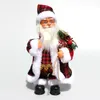 Christmas Toy Navidad Decoracion 2024 Liquidacion Electric Dancing Elk Santa Claus Plush Doll with Music Home Jul Decoration Gift 231208