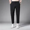 Men's Pants Casual Trousers Spring Summer Solid Color Fashion Pocket Applique Full Length Work Straight Sport Sweatpants