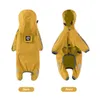 Puppy pour chiot imperméable Rain-Covel avec capuche pour petits chiens moyens, poncho avec sangle réfléchissante, veste légère avec trou de laisse