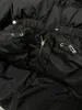 女性用トレンチコート2023冬のフード付き黒コットンドレススリムフィットトップミッドレングスコートジッパー厚