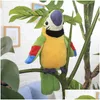 Animaux en peluche en peluche mignon parlant perroquet jouet enregistrement à plusieurs reprises agitant des ailes oiseau électronique cadeau pour enfants Q0727 livraison directe jouet Ot4Gv