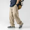 Pantalons pour hommes Style japonais drapé pur coton décontracté pour 2023 automne double conception plissée polyvalente hommes longs