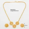 Ketting oorbellen set Italiaanse gouden kleur sieraden voor vrouwen Bohemen bloemontwerp en 2 stuks bruiloften bruid feestgeschenken