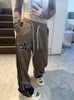 Pantaloni da donna Capris QWEEK Y2K Star Print Pantaloni sportivi da jogging grigi Donna Streetwear Pantaloni sportivi neri vintage Oversize Kpop Pantaloni da jogging a gamba larga marrone J231211