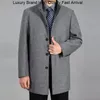 مزج الصوف للرجال en long overcoat pea coat coat antumn s jacket winter men wool 231211