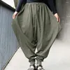 Męskie spodnie stylowe sporne spodnie sportowe Vintage Długie elastyczne talia stałe kolor regulowany sznurka