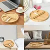 1pc, Rolling Tray, Natural Bamboo Rolling Tray Durable Large Smoke Tray With Rolling Paper Grinder Tobacco Filter-Tips Slot, Smoking Accessaries