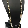 Kedjor 2021 Cnaniya -märke smycken simulerade pärlsträng långhalsband för kvinnor bijoux femmes collier perles krage perlas bijout265n