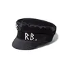 Berets Baker Boy Hat With Logo Boinas Para Hombre INS Collection Chic PU Cotton Sboy Hats For Women Flat Militray Caps