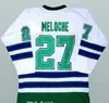 California Golden''Seals''Men's 1970s CALIFORNIA GOLDEN SEALS 27 GILLES MELOCHE 7 REGGIE LEACH Vintage Jersey Stitched White Blue Green Yell