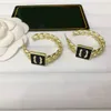Fashion Women Hoop Earrings Brand Letter Crystal Diamond Earrings Stud Designer Earring for Women Jewelry Wedding Gift