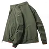 Men's Jackets Spring Autumn Windbreaker Cotton Zipper Men Jacket Casual Slim Fit Solid Double-sided Wear Coat Size M-5XL