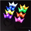 Blinkendes Haargeflecht-Zubehör, 10/20/30 Stück, leuchtende LED-Farbe, leuchtendes Kronenband, Stirnband, glitzernde Kopfbedeckung, Konzertzubehör, Hap Dhg8J