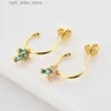 Stud Andywen 925 Sterling Silver Gold Spring Rainbow Green Opal Water Drop Stud Earring 2022 Kvinnor Piercing Wedding Fine Jewelry YQ231211