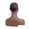 Perruque Stand Usa Entrepôt Navire Africain Noir Poupée Coiffure Cheveux Pratique Tête Mannequin Modèle Affichage Bijoux Livraison Directe Produits Dheov