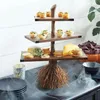 Outros Bakeware Cupcake Stand Titular Bolo de Sobremesa 3 Camadas Servindo Bandeja Display Reutilizável Bandeja de Pastelaria para Halloween Holiday Party242b