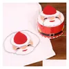 Towels Robes New Creative Cakes Snowman Party Cake Santa Claus Christmas Towel Washcloth Cotton Bath Gift Drop Delivery Baby Kids Mate Dhxtu