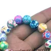 Wholesale 24pcs/lot 10mm Bohemian Polymer Clay Beaded Bracelets Stretchy