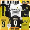 Benzema Kante 23 24 Al Ittihad Al-Ahli Soccer Jerseys Hamdallah Romarinho Camara 2023 Home Third Jerseys Costa #7 Mahrez #16 E.Mendy Men Size S-XXL Football Shirts Top