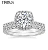 125CT 925 Sterling Silver Bridal Rings Set Cubic Zirconia Halo CZ Engagements Wedding Bands for Women lovar 2112178154207