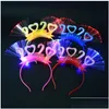 Hair Accessories Flashing Hairpin Luminous Party Decorative Light Up Gift Glowing Headband Festival Wedding Props Headwear Decoratio Dhxez