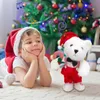 Jouet de Noël chantant et dansant jouets de noël électronique ours musical jouet jeu interactif décor à la maison enfant cadeau bébé jouets d'éducation précoce 231208