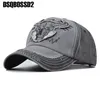 DSQBOSSD2 Été nouveau chapeau tête de taureau rétro sport randonnée chapeau rebond lavé coton casquette décontracté casquette de baseball hommes et femmes réglable2561262